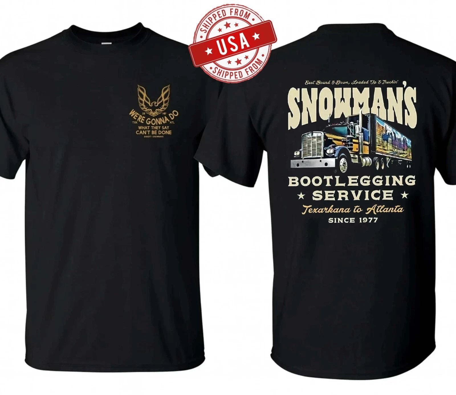 Snowman’s Bootlegging Service T-Shirt, Smokey and the Bandit Truck Tee