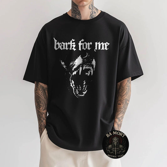 Bark For Me Fierce Dog Blackletter Aesthetic T-Shirt