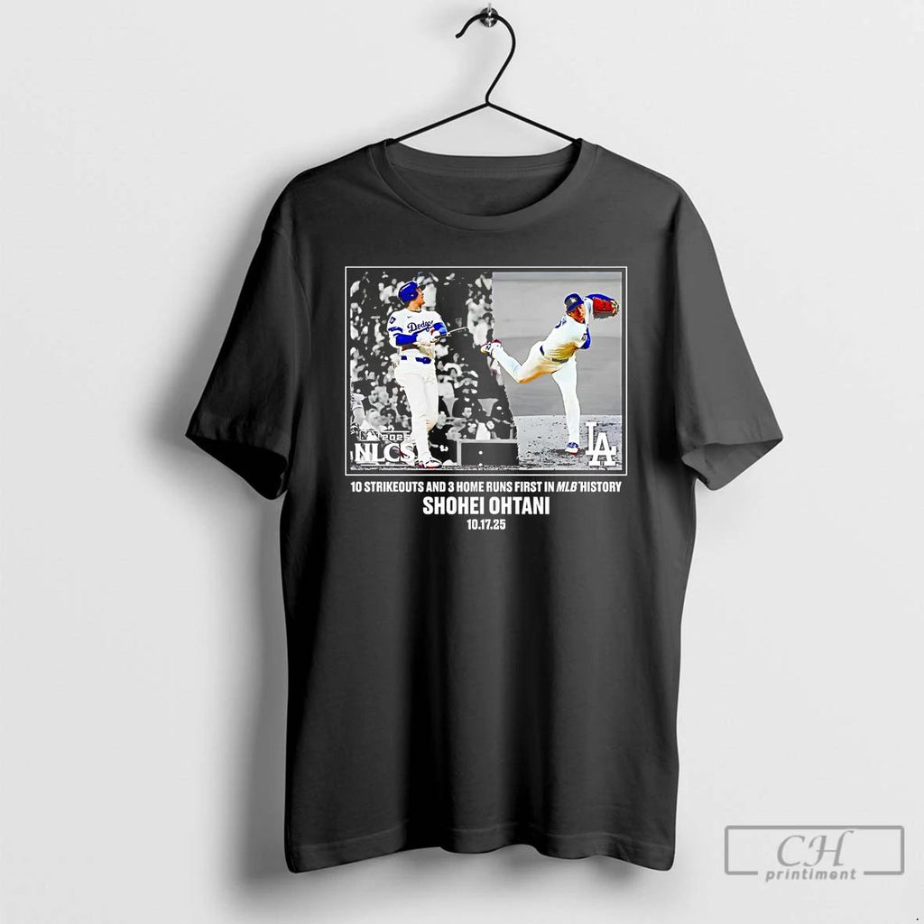 Classic Shohei Ohtani 2025 Mlb Postseason 10 Strikeouts 3 Home Runs T Shirts
