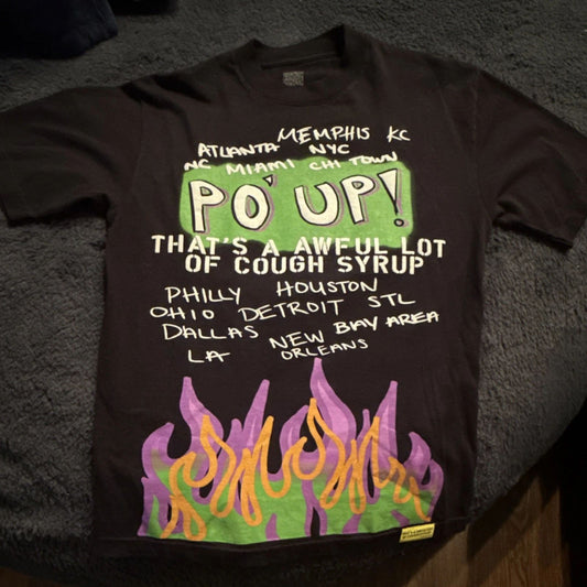 Men's Graphic Print T-Shirt Black Green Purple Yellow White Regular Fit