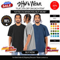 Shaka Wear Mens USA Cotton Crew Neck Short Sleeve Garment-Dyed T-Shirt - SHGD