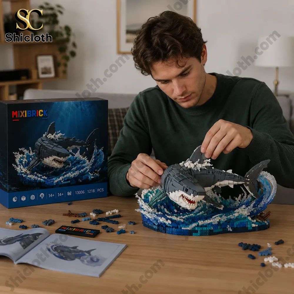 Jaws Great White Shark Building Brick Set