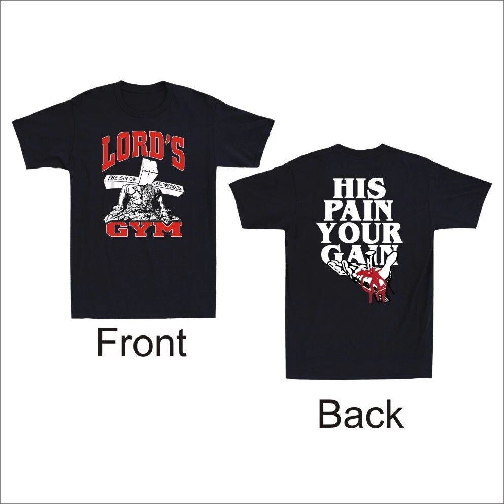 Vintage 90's Lords Jesus Christ God Gym Vintage (Front And Back) Men's T-Shirt