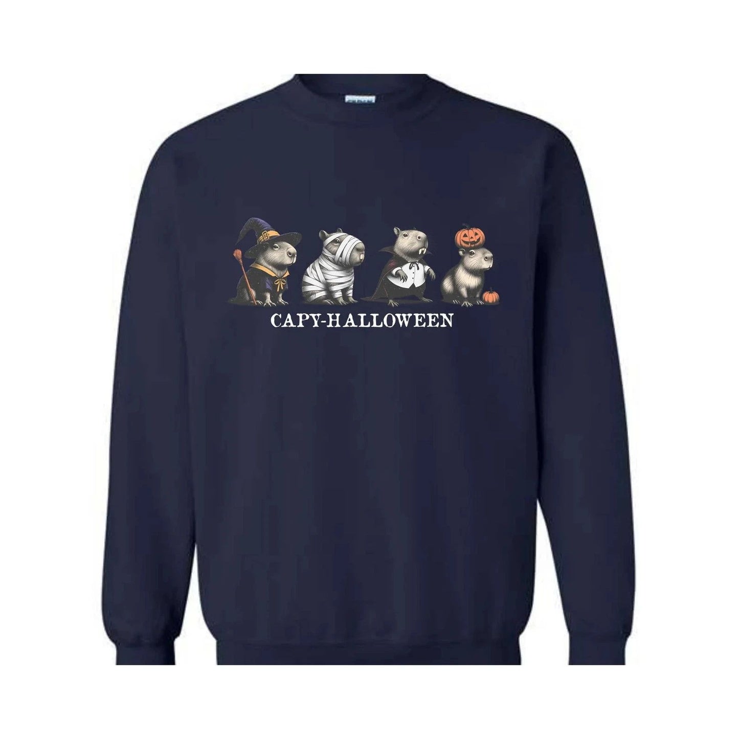 Cute Capybara Halloween Sweatshirt, Capybara Sweatshirt, Cute Halloween Gift, Ha