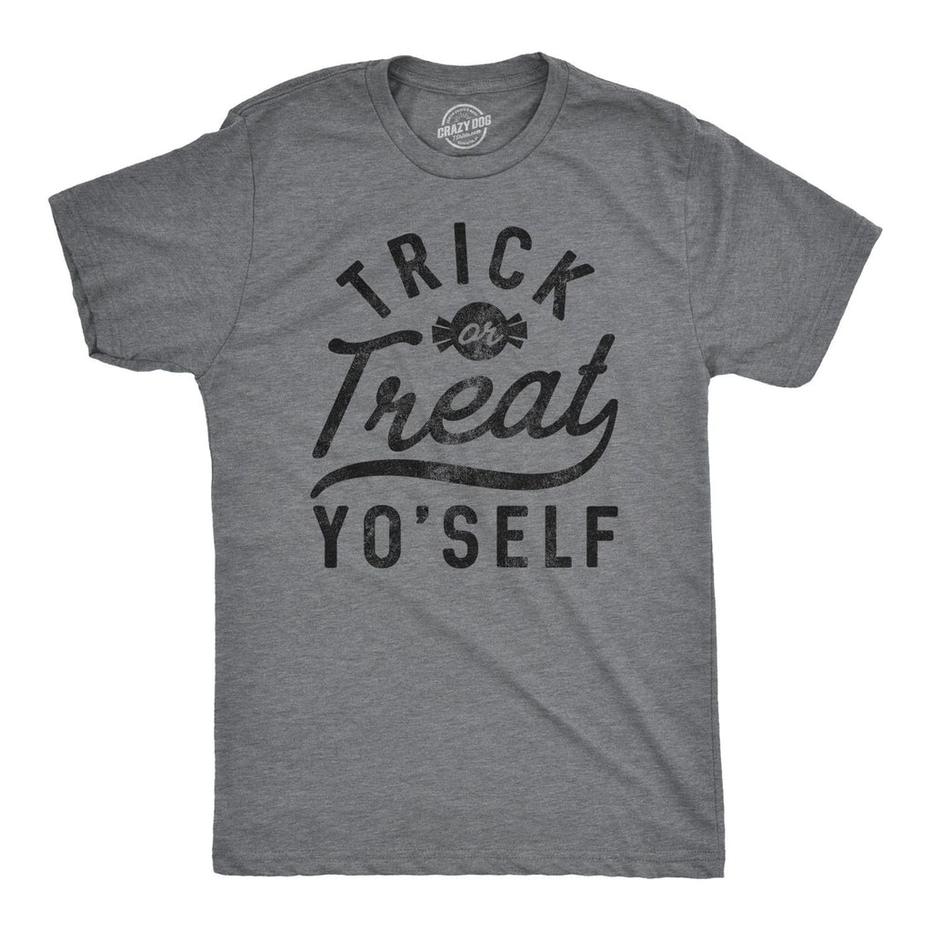 Mens Trick Or Treat Yo'self T Shirt Funny Halloween Tee
