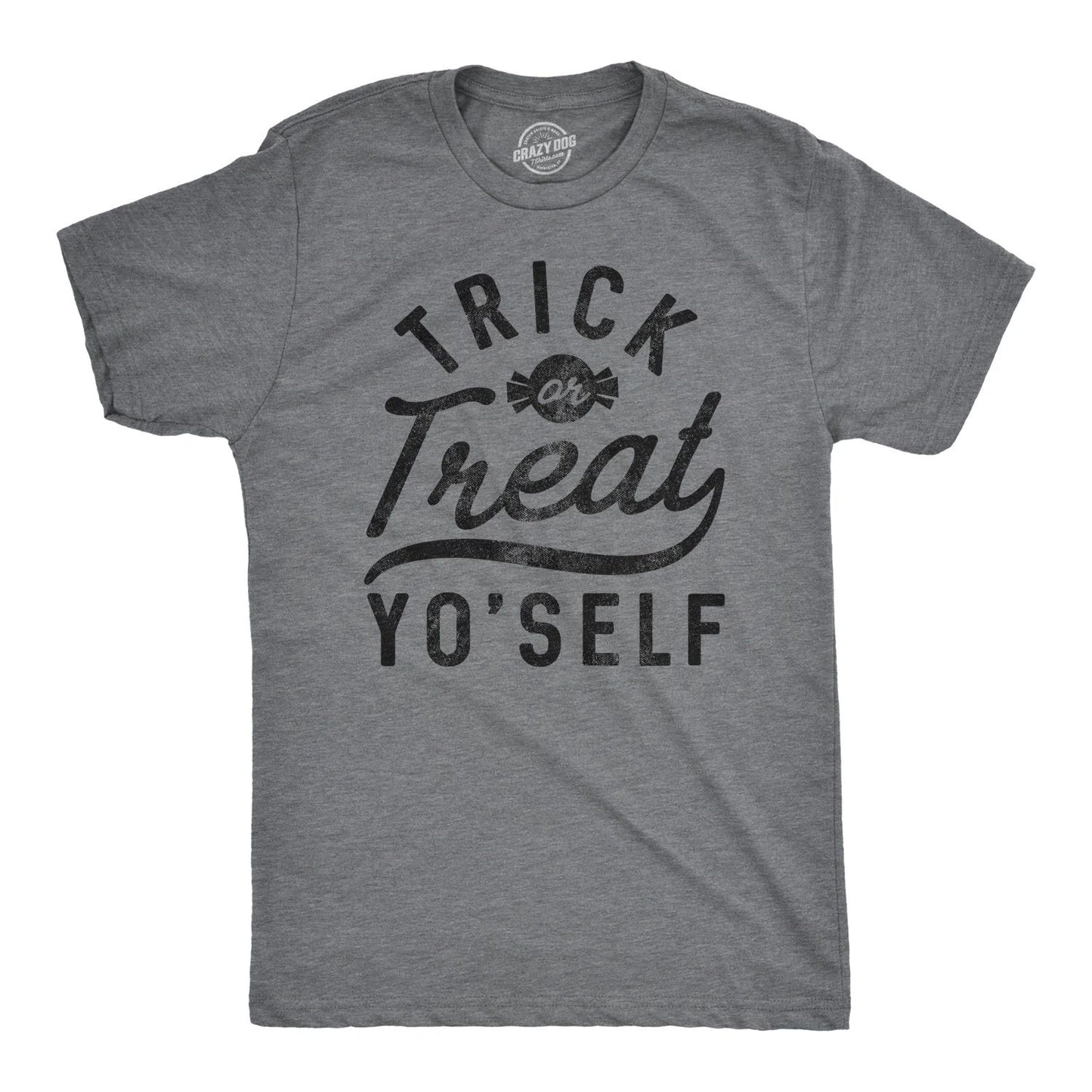 Mens Trick Or Treat Yo'self T Shirt Funny Halloween Tee
