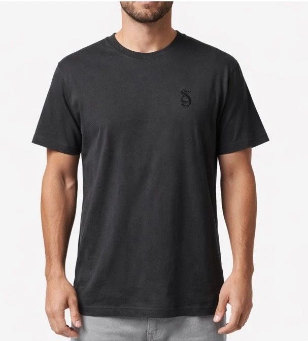 Spiritual Gangster NWT Logo Tee Mens Medium Black Relaxed Unisex Yoga Casual