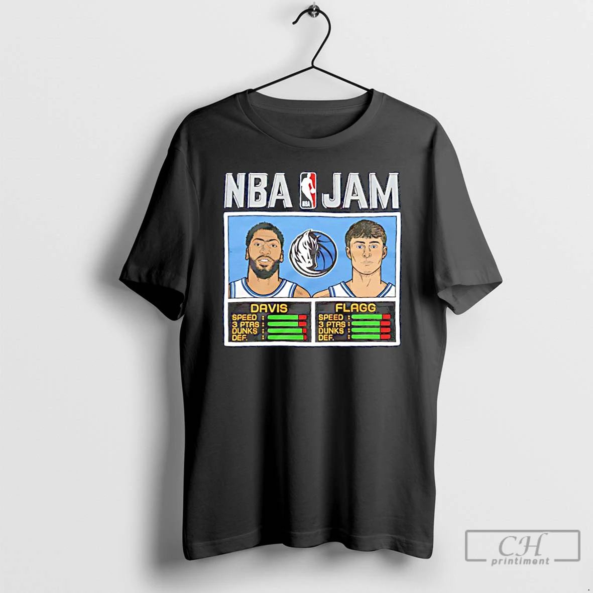 Classic Nba Jam Anthony Davis And Cooper Flagg Dallas Mavericks Graphic T Shirts