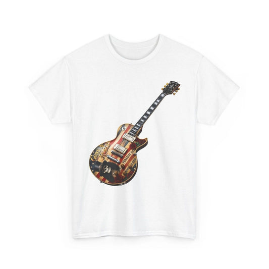 Vintage Electric Guitar Tee | Rock Music Theme T-Shirt, 3 colors, S to 2XL