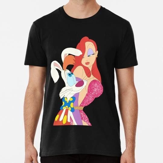 Roger And Jessica Rabbit Size S to 5XL Made in the USA T-Shirt
