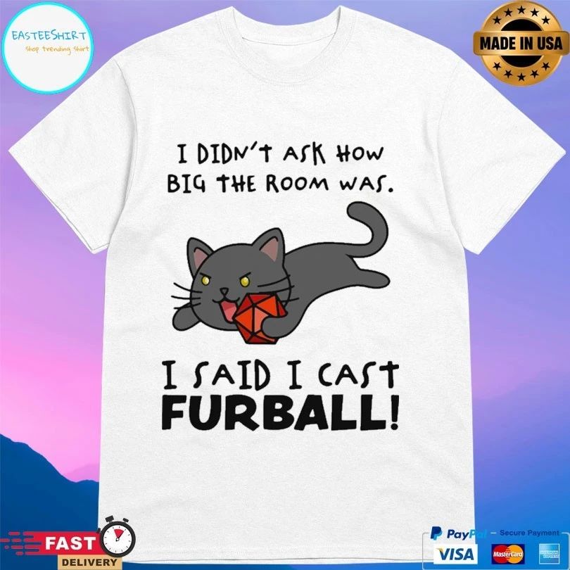 Cat I Didn’t Ask How Big The Room Was I Said I Cast Fireball T-shirt
