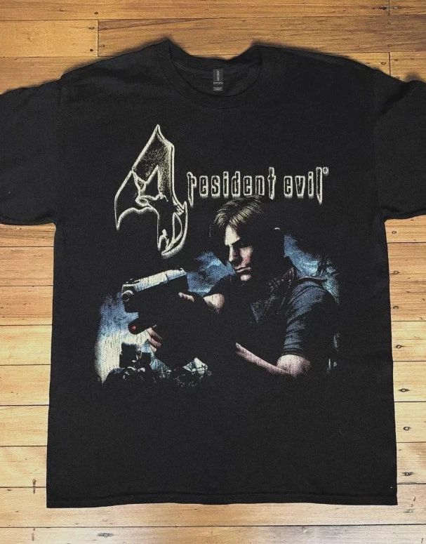 Resident Evil 4 Cotton T-Shirt Vintage Style Horror Game Graphic Tee S-4XL