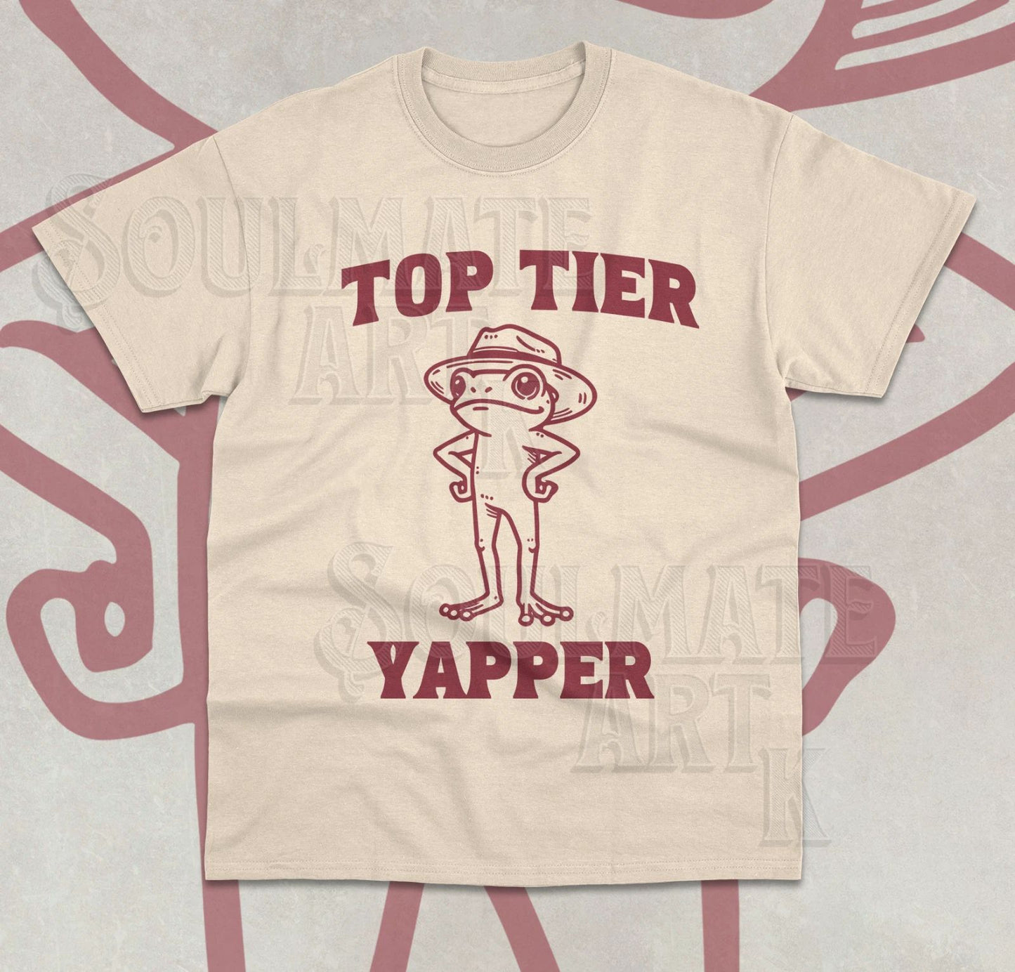 Top Tier Yapper T-Shirt Funny Meme Frog Cute Minimalistic Trendy Unisex Shirt