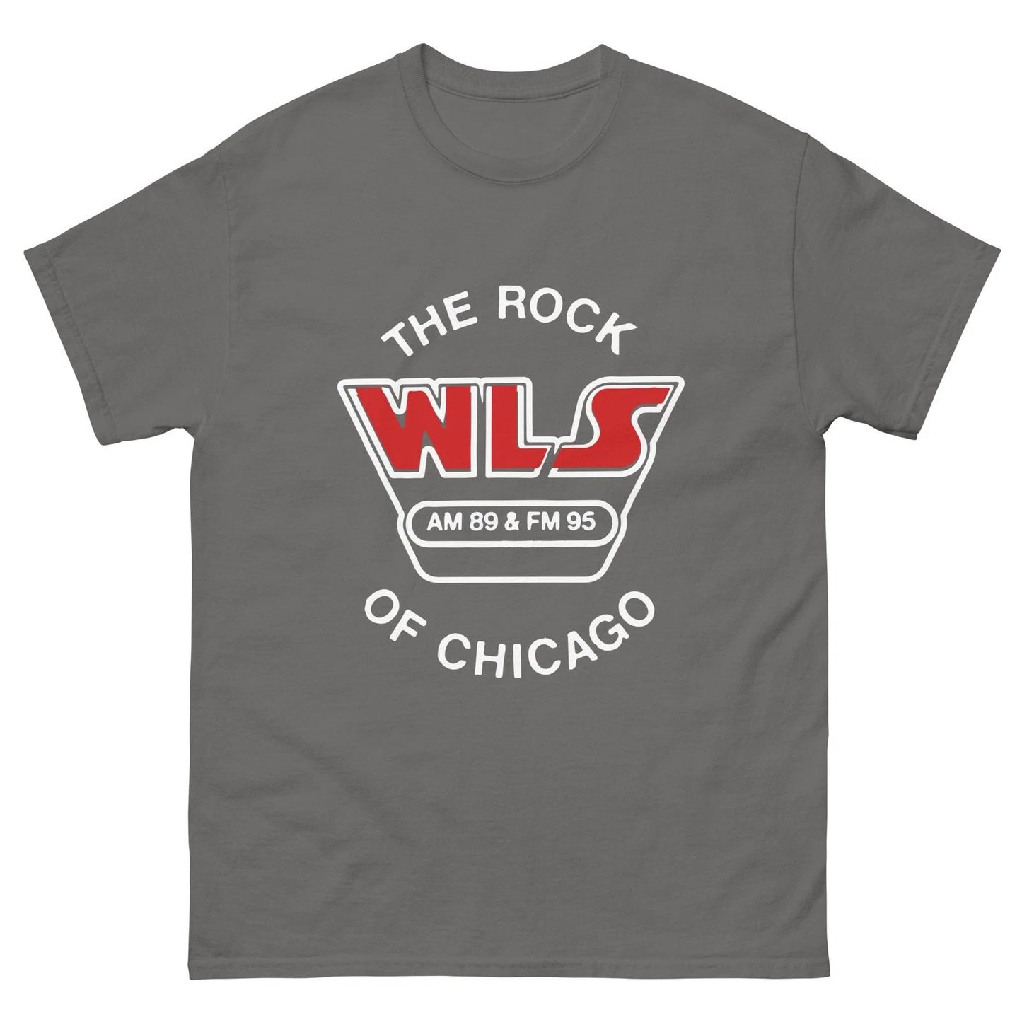 WLS Music Radio Chicago charcoal gray Shirt t-shirt Unisex classic tee