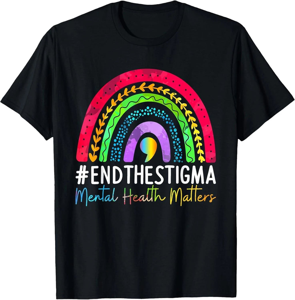NEW LIMITED Children's Mental-Health Matters End The Stigma Rainbow Boho T-Shirt