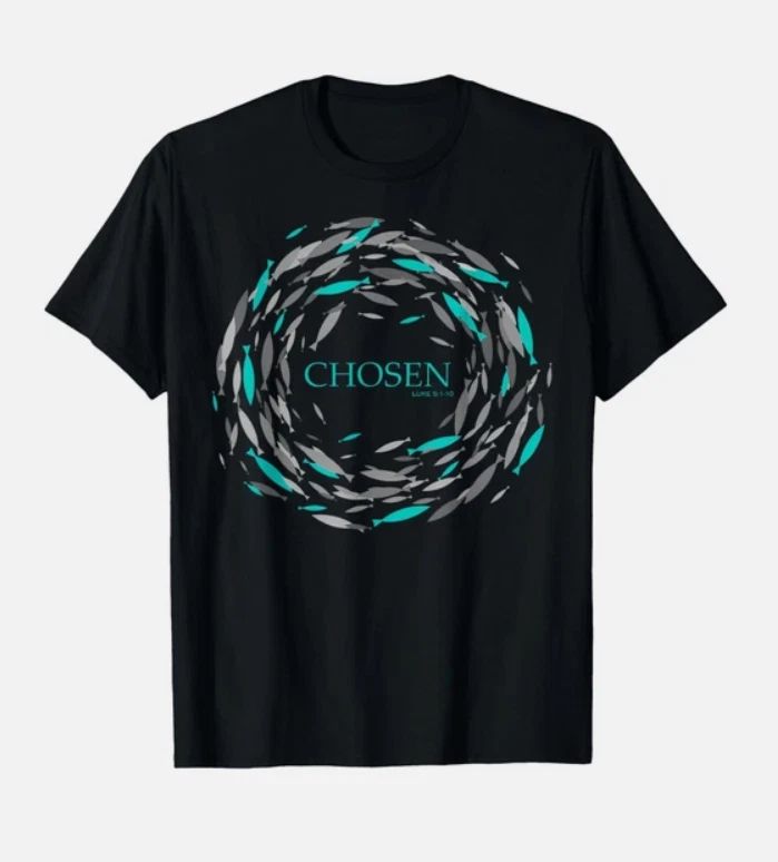 Chosen Fish Swim Against The Current Bible Christian T-Shirt