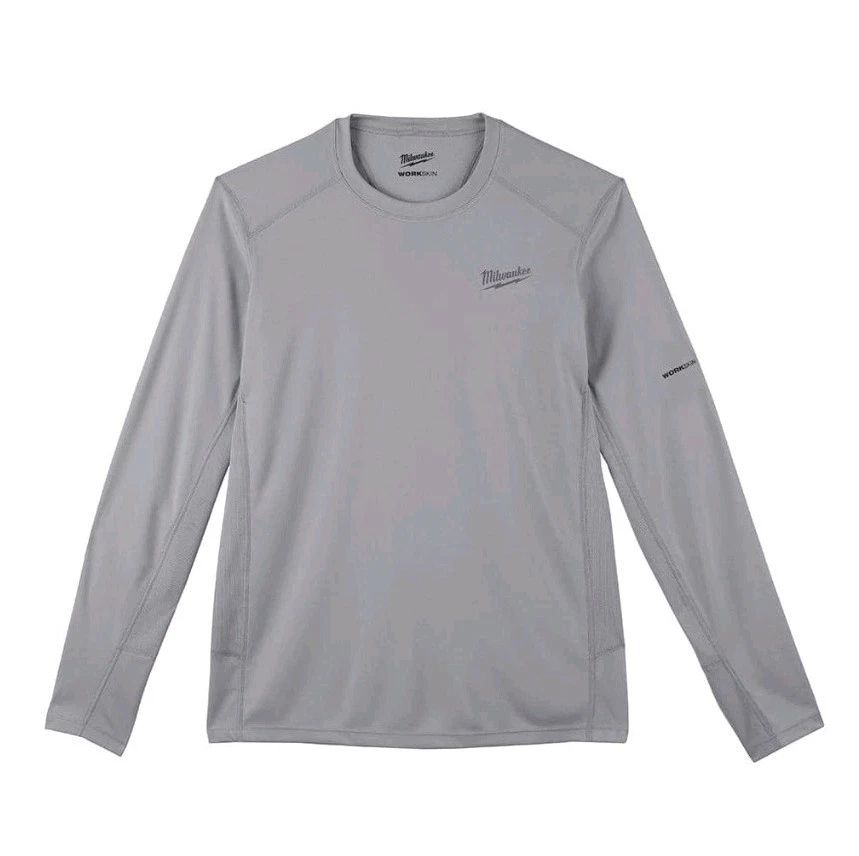 Milwaukee XL Men's Work Skin Gray Light Performance Long-Sleeve T-Shirt