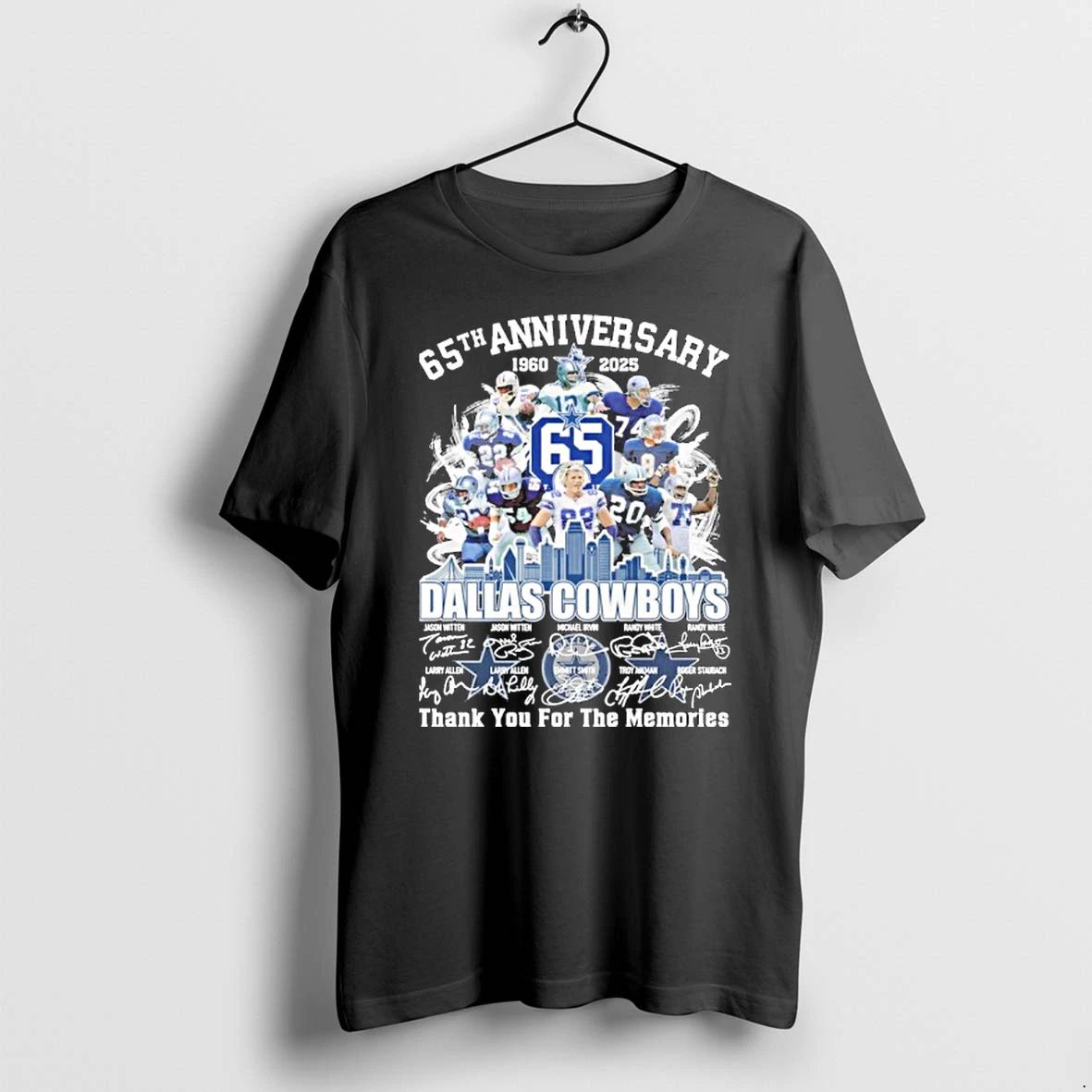 65th Anniversary 1960 2025 Dallas Cowboys Teams Signatures Tshirts Sweater