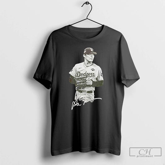 Premium Yoshinobu Yamamoto Los Angeles Dodgers Mlb World Series Champions 2025 Signature Vintage T Shirts