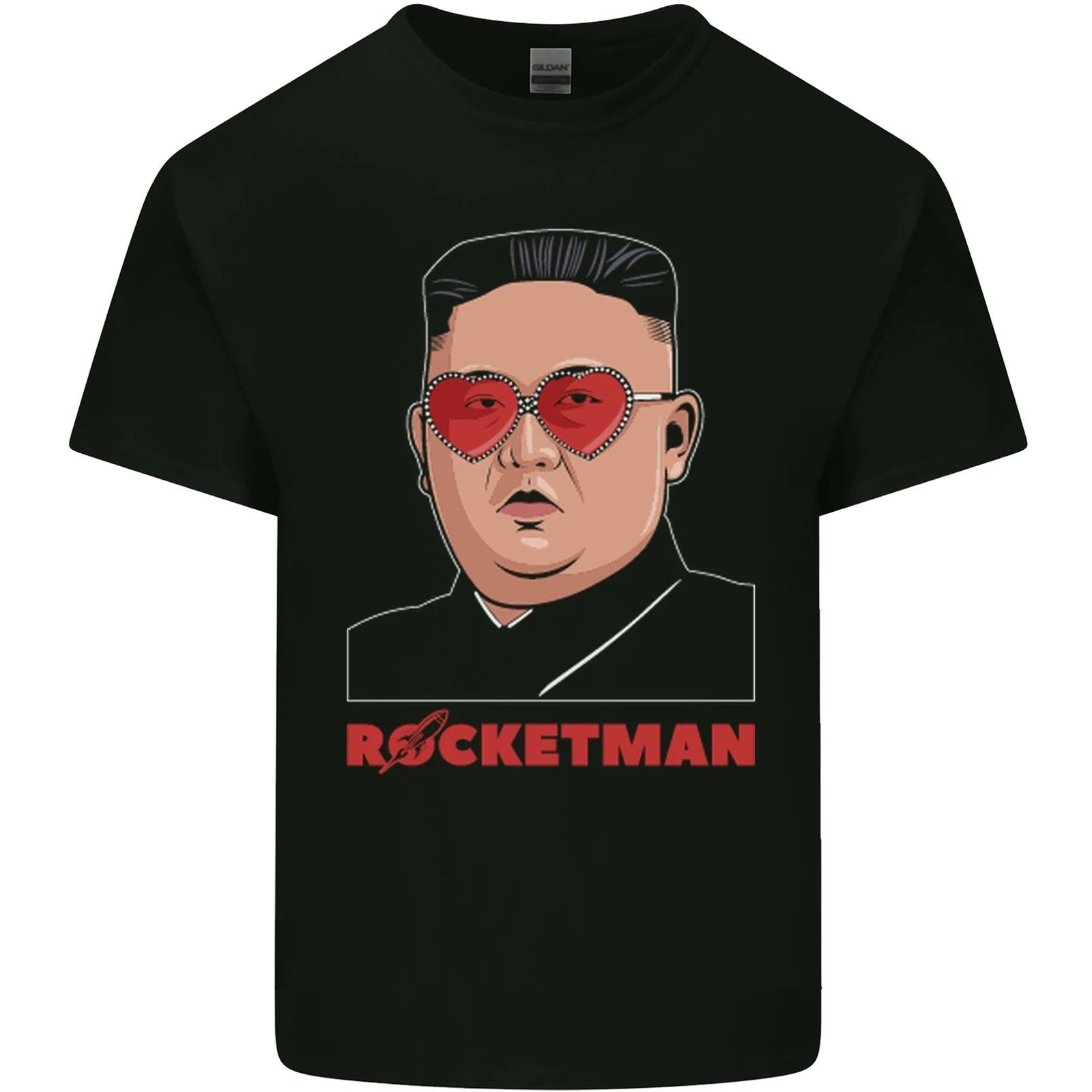 Rocket Man Kim Jong-un Missile Test Funny Mens Cotton T-Shirt Tee Top