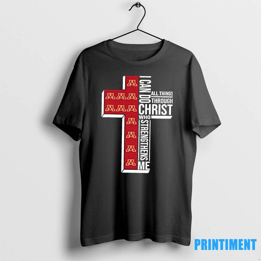 I Can Do All Things Through Christ Who Strengthens Me Minnesota Golden Gophers Football Cross