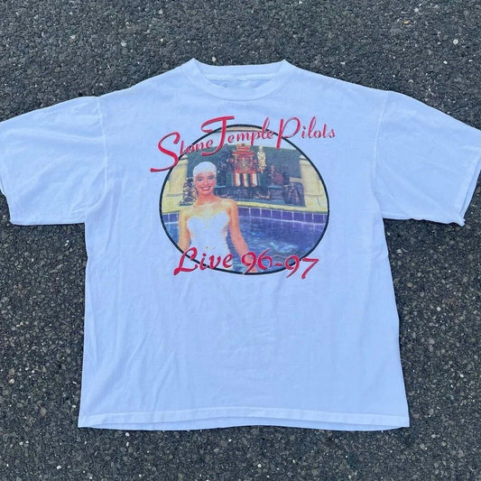 stone temple pilots live 1996 tiny music band T-Shirt Cotton Unisex S-5XL ZL304