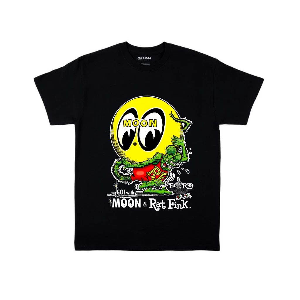 MoonEyes Go With Moon Rat Fink Eyeball Graphic Cotton T-Shirt S–5XL