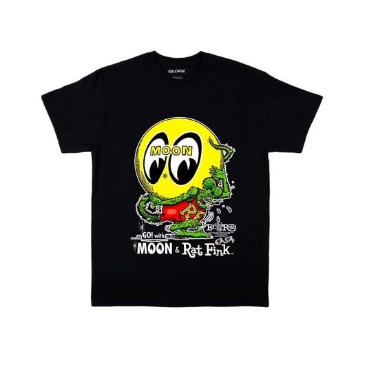 MoonEyes Go With Moon Rat Fink Eyeball Graphic Cotton T-Shirt S–5XL