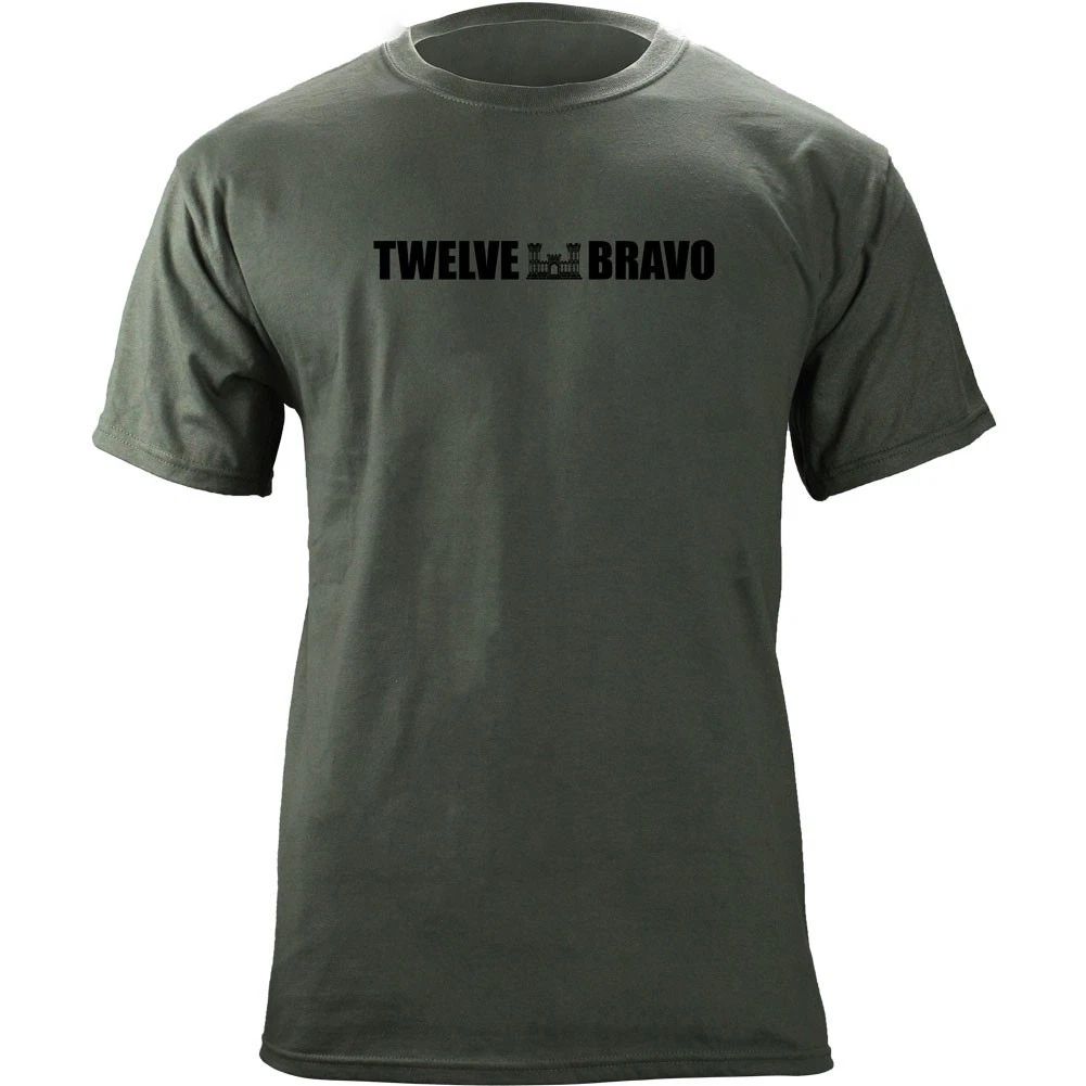 US Army Combat Engineer MOS 12 Bravo Twelve Bravo 12B Veteran T-Shirt