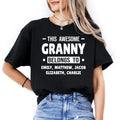 Custom Granny T-shirt with Kids Names Personalized Gigi Mimi Granny Mothers Day