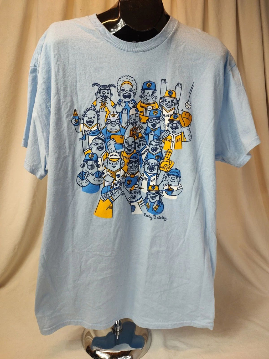 SGA Milwaukee Brewers Emily Balsley Graphic Shirt Artist Spotlight Series XL
