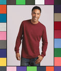 Gildan Adult Long Sleeve Heavy Cotton T-Shirt Blank Tee Top Shirts S-3XL G540