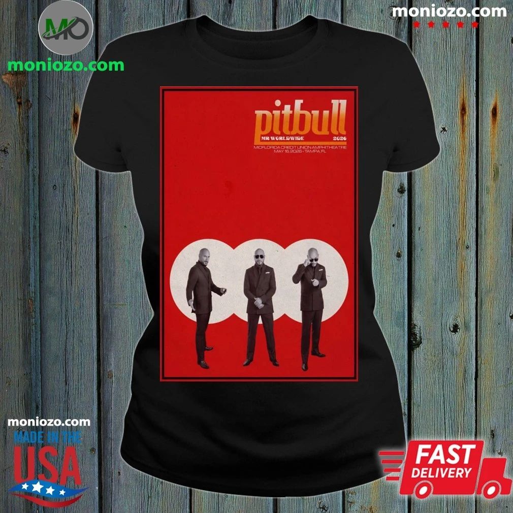 Pitbull May 16 2026 MIDFLORIDA Credit Union Amphitheatre in Tampa FL Poster Shirt
