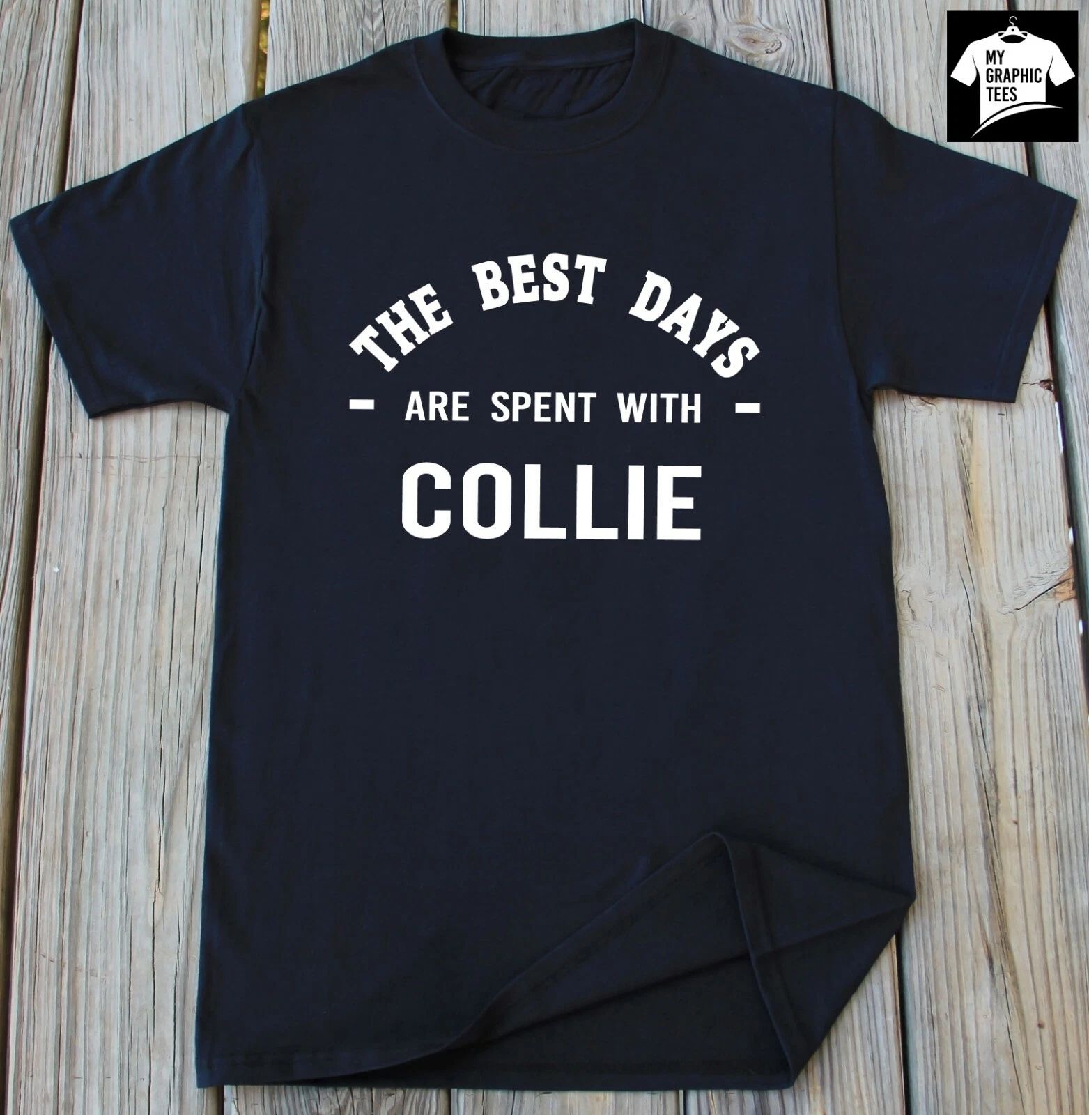 Collie T-shirt Dog Breed Collie Dog Owner Funny Gift Tee
