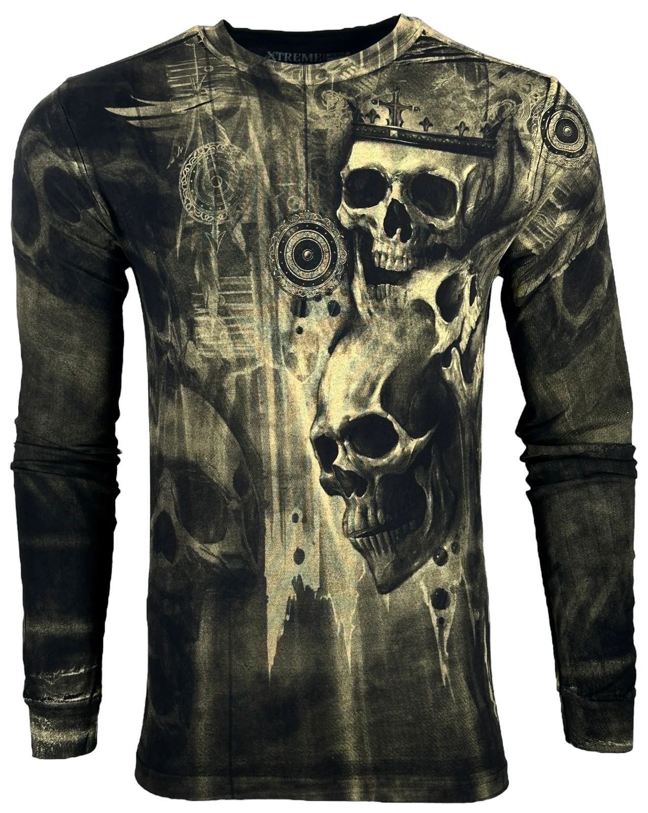 Xtreme Couture By Affliction Men's Long Sleeve T-shirt Death's Grin S-4XL