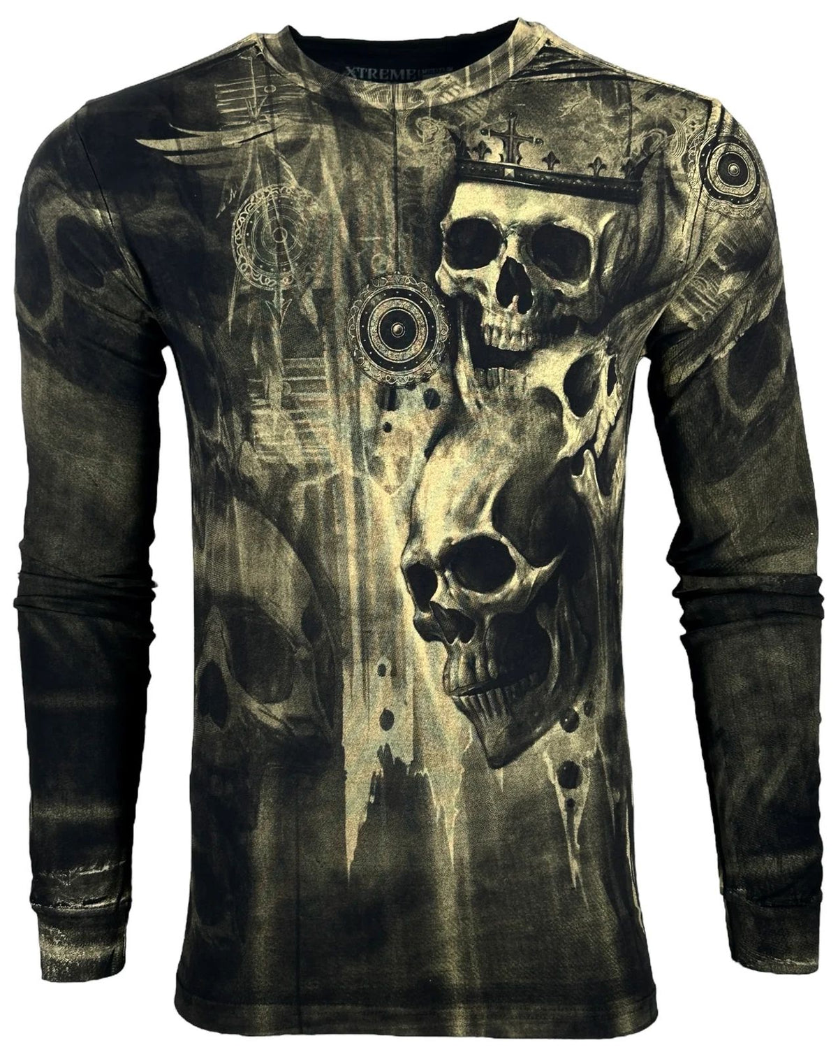 Xtreme Couture By Affliction Men's Long Sleeve T-shirt Death's Grin S-4XL