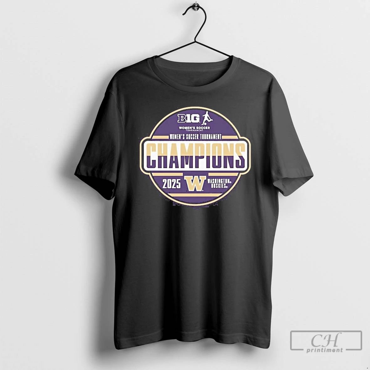 Premium Washington Huskies 2025 Big Ten Womens Soccer Tournament Champions Locker Room T Shirts