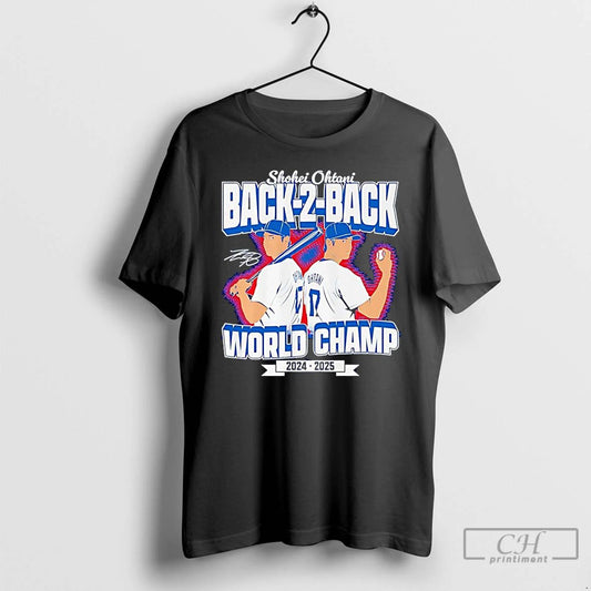 Classic Shohei Ohtani Back To Back World Champs 2025 T Shirts