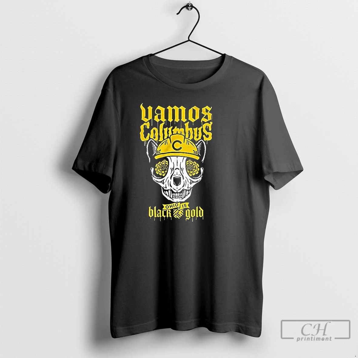 Premium Vamoss Columbus Ohio Is Black And Gold T Shirts