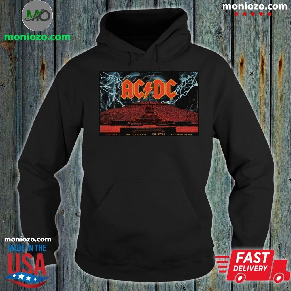 AC DC PWR UP Tour concert in Mexico City on April 7, 11, 15, 2026 Poster T-Edition For Fan Shirt