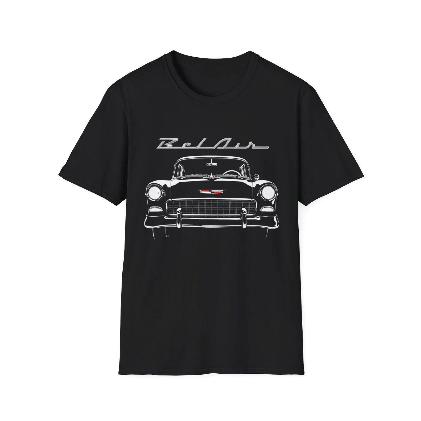 1955 Chevy Bel Air T-Shirt | Classic Car Graphic Tee | Tri-Five Front View
