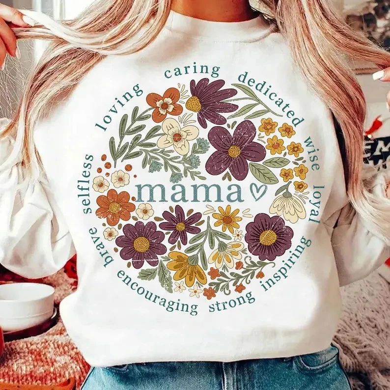 Boho Mama Floral Comfort Tee Mother's Day Gift
