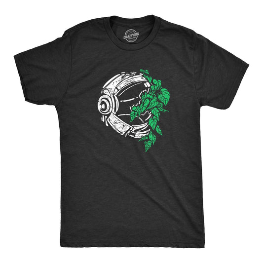 Mens Plant Astronaut T Shirt Funny Cool Space Explorer Nature Lover Tee for Guys