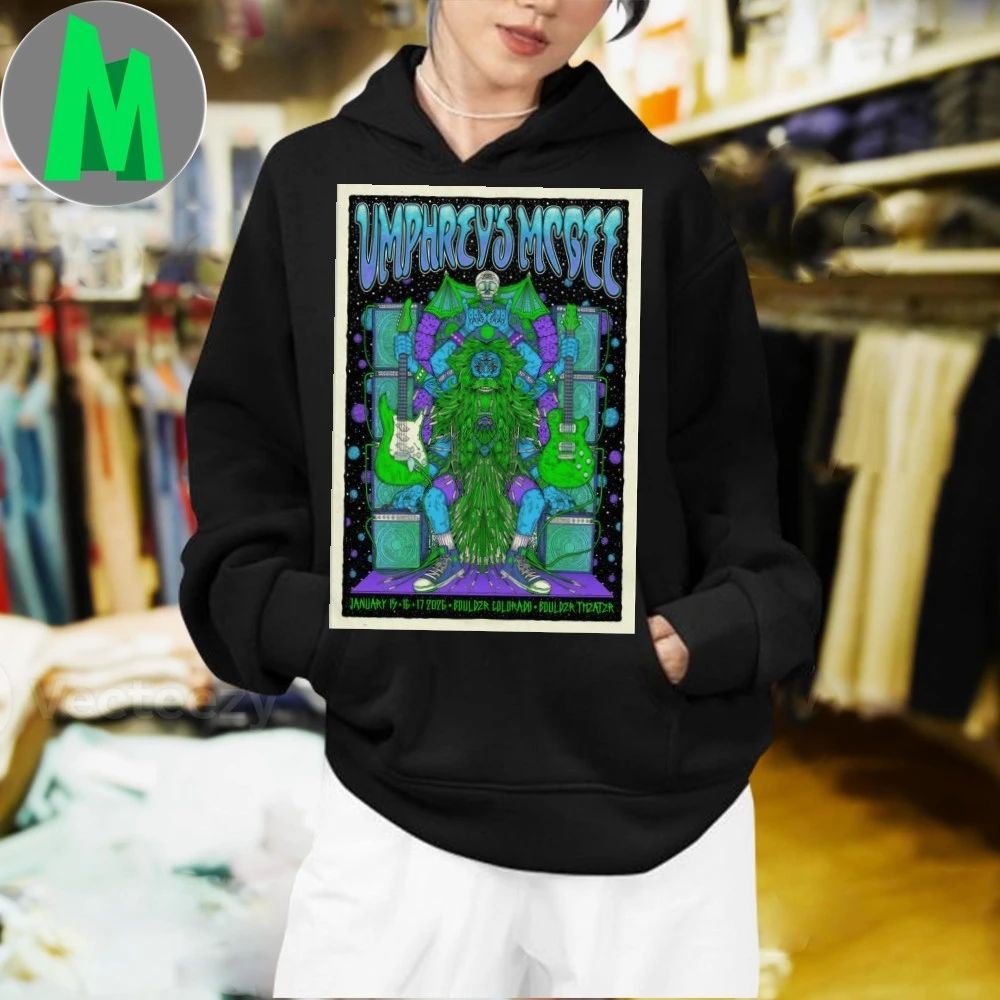 Original Umphrey’s Mcgee Boulder Co Jan 15-17 2026 Poster T-Shirt