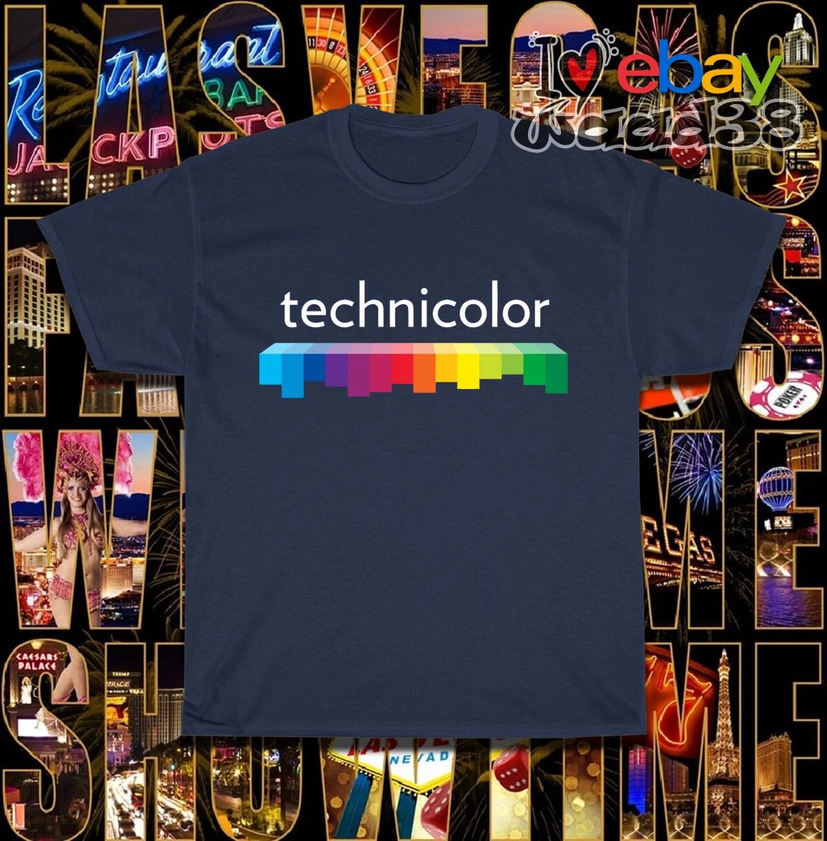 New Technicolor Men's T-Shirt American Cool T-Shirt
