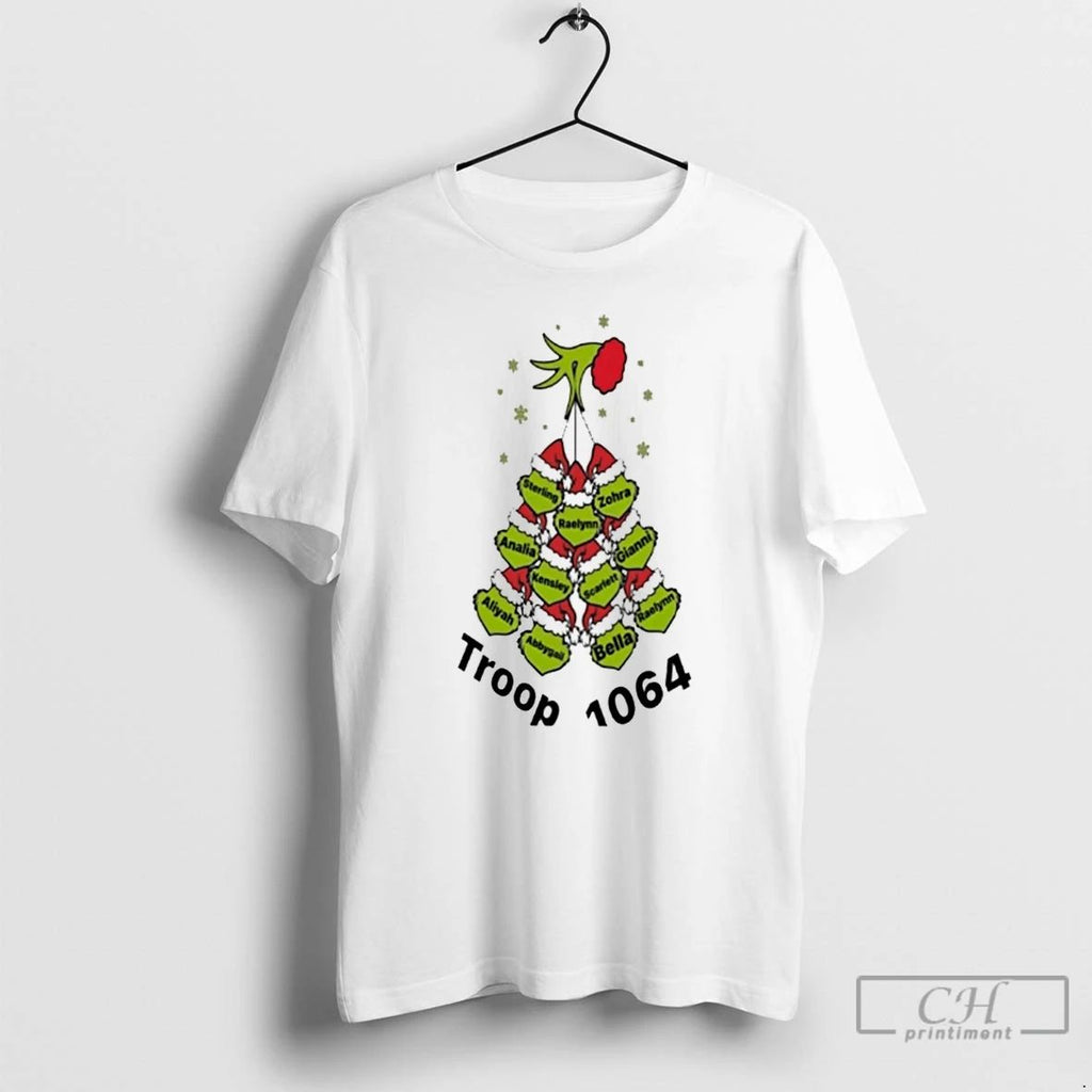 Premium Grinch Christmas Tree Troop 1064 T Shirts