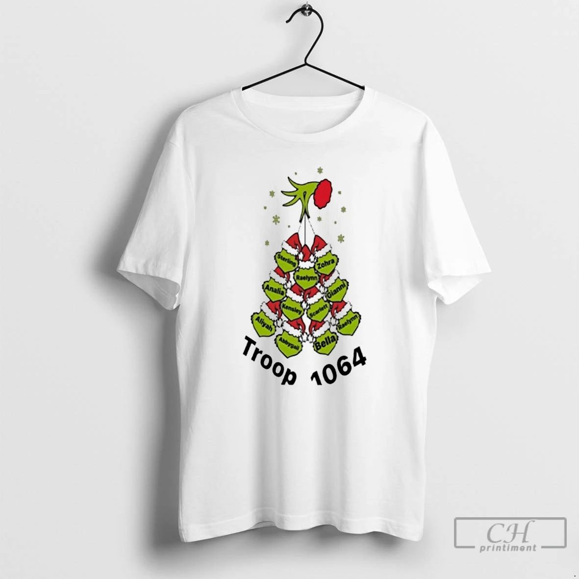 Premium Grinch Christmas Tree Troop 1064 T Shirts