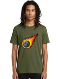 Falling-Meteor Mens Graphic Tee, 100% Cotton, Casual Summer Wear