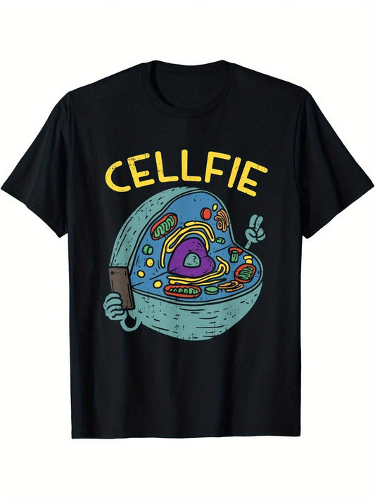 Cell fie Funny Biology Cell Graphic T-Shirt Science Nerd Humor Tee