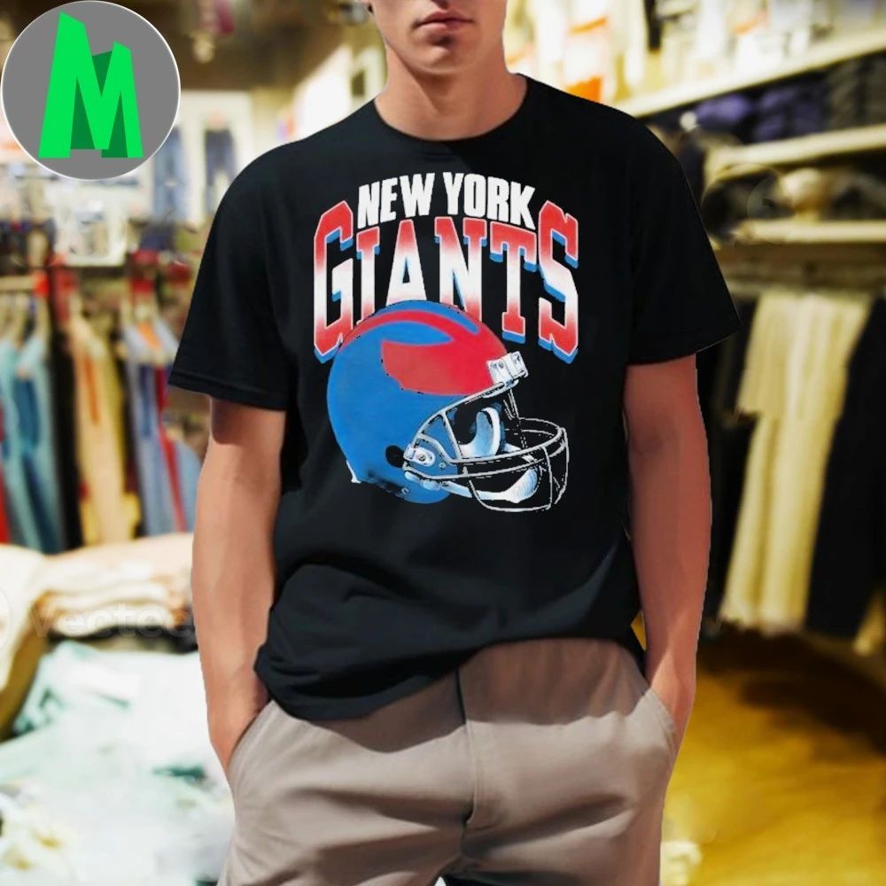 Original New York Giants Gradient Helmet Hot Shirt
